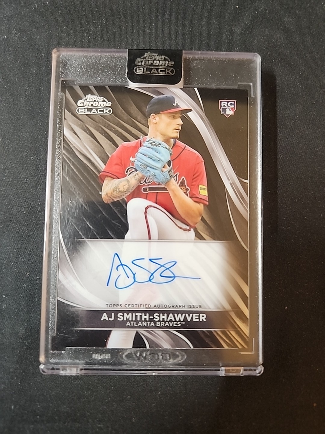2024 Topps Chrome Black - Autographs AJ Smith-Shawver #CBA-AS (AU, RC)