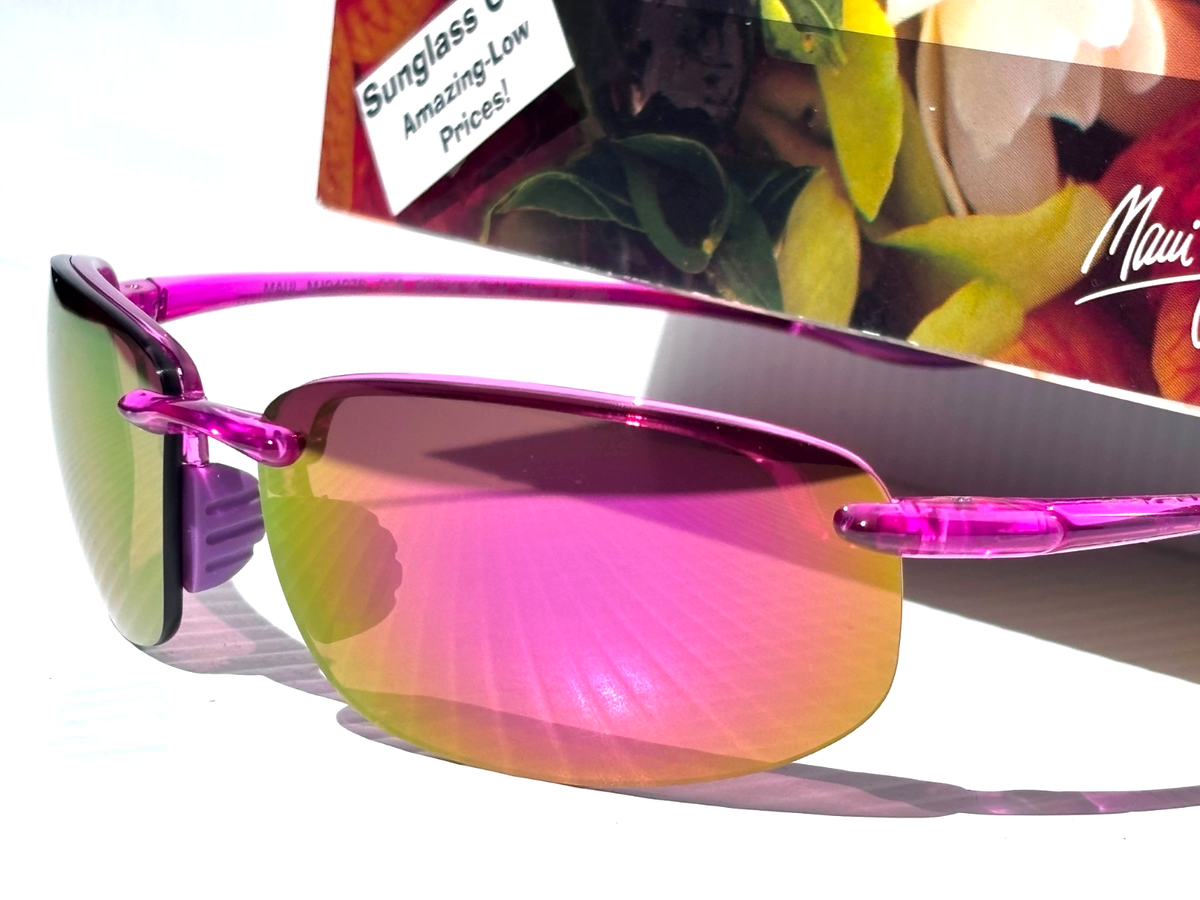 Maui Jim HOOKIPA Translucent Pink POLARIZED Sunrise Pink Lens