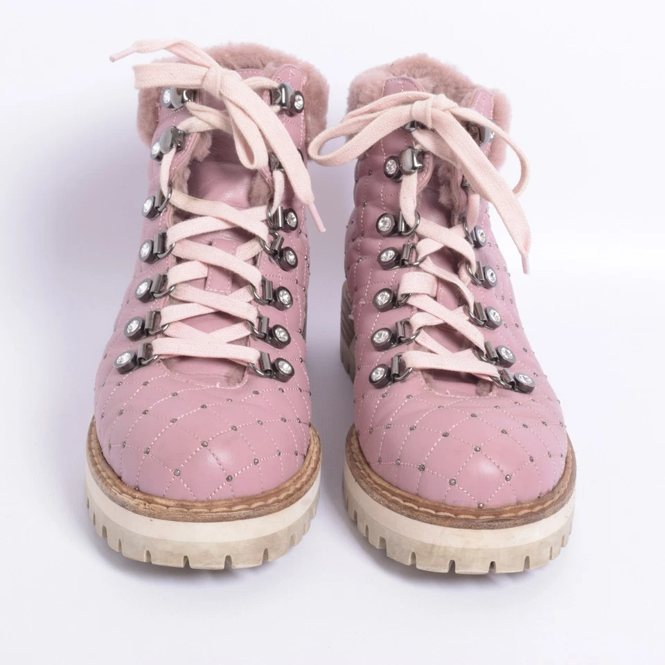 Botines Le Silla Mujer Rosa 100% Cuero Cristales Acolchados Talla EU 36.5 Foto 3 de 4