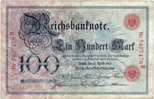 Reichsbanknote 100 Mark 1903 Berlin Reichsbank DEU-16 Ro.20 P-22