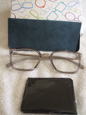 MAGNIFYINE GLASSES, READERS, 1 PAIR , NEW, LIGHT GRAY FRAME, 1.50 STRENGTH