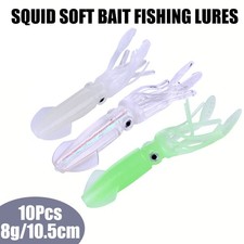 10 Stück Tintenfisch Kunstköder Weichköder Raubfischköder Gegengewicht 8g/10.5cm