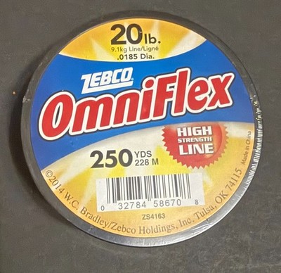 Zebco Omniflex Monofilament High Strength Fishing Line 20 Pound Tested 250 Yards