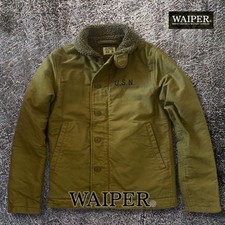 Waiper.inc US Navy N-1 Deck Jacket Tan Size 36 Japan