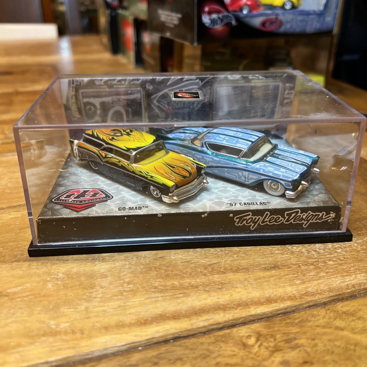 Hot Wheels 100% Troy Lee Designs Go-Mad and '57 Cadillac