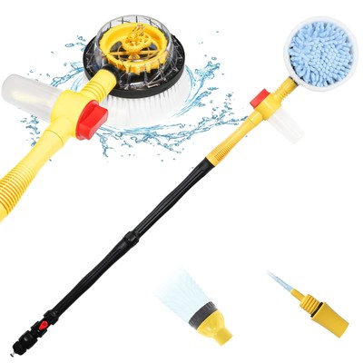 Rotating Car Wash Brush, Car Wash Brush with Long Handle,Automatically Foams ...