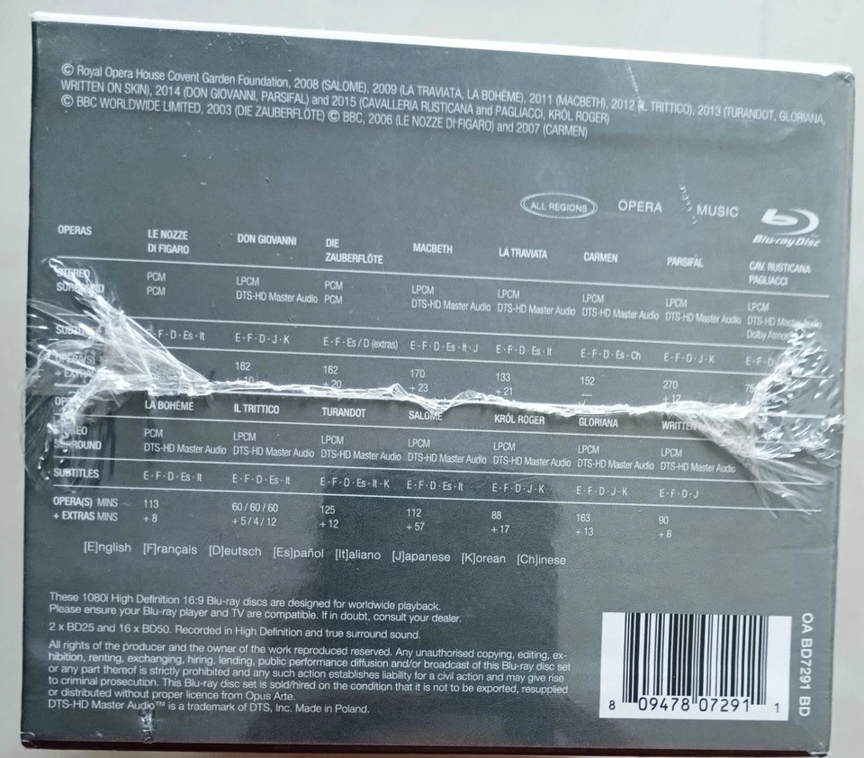 ROYAL OPERA THE COLLECTION 18 BLU-RAY SET sous blister - Photo 4/4