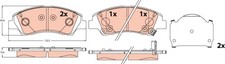 TRW Bremsbelagsatz Scheibenbremse GDB2563 für HYUNDAI i10 3 AC3 AI3 MPi