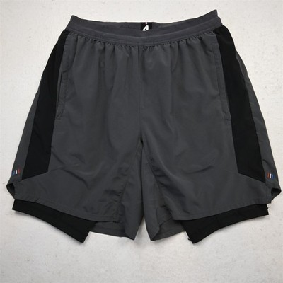 Fourlaps Sx6.25'' Gray Lined Compression Running Athletic Mens Shorts