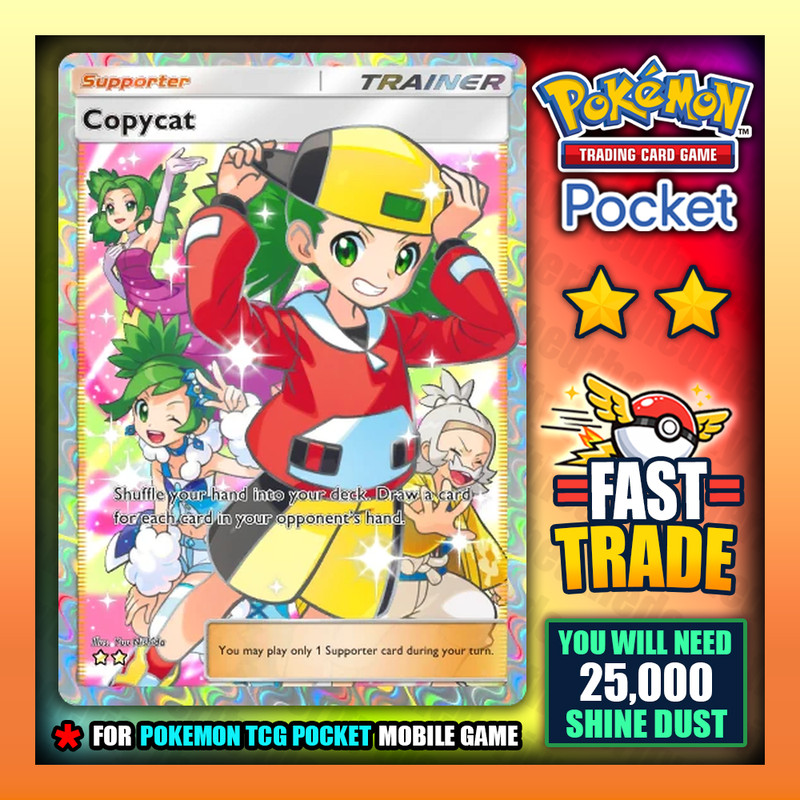 Pokemon TCG Pocket - Copycat - Full Art - 2 Star -  English Card - Trade Fast ✅
