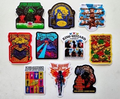 King Gizzard Sticker Pack 2 (10) Lizzard Wizard Rock Experimental Jam Band