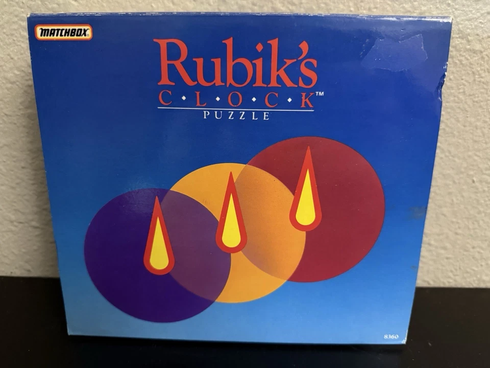 Rubiks Clock Vintage Matchbox 1988 Brain Puzzle Retro Rubiks Cube Toy - Image 2 of 4