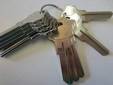 Lot 10 Kwikset  KW 10  Key Blanks / Nickel Plated / 6 Pin / Made in USA by Ilco