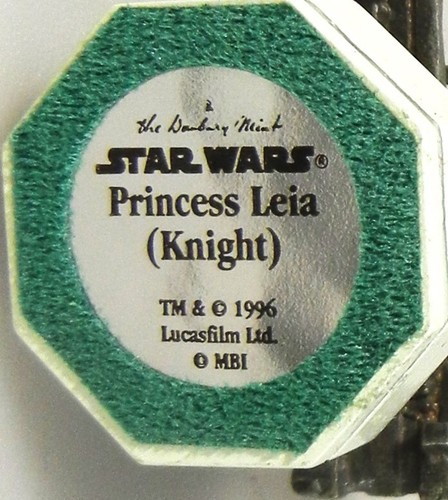 Star Wars Danbury Mint Chess Pewter Princess Leia (Knight) Schachfigur 1995 selten - Bild 5 von 5