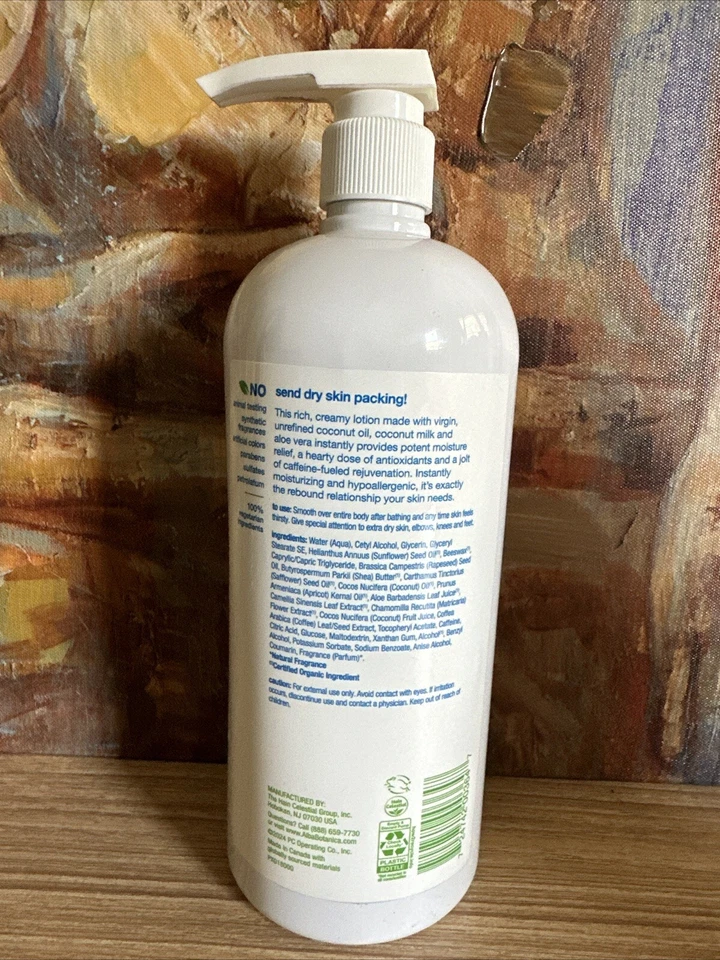 Loción Alba Botanica piel seca a muy seca, 32 fl oz con aceite de coco manteca de karité Foto 2 de 2