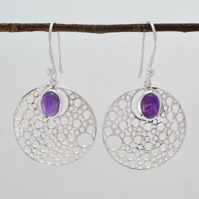 enticing Amethyst 925 Sterling Silver Purple Natural jewelry US gift