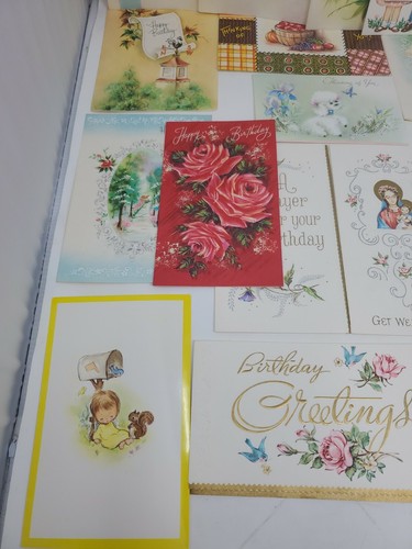 Vintage Greet Cards Lot Birthday Get Well Congratulations Baby - Picture 3 of 7