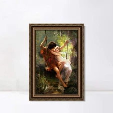 Framed Canvas Art Giclee Print Spring Time by Pierre Auguste Cot 20"x32"