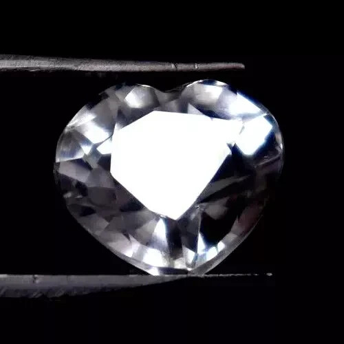 Zafiro blanco natural certificado A+ 48,65 quilates+ corte corazón Ceilán piedra preciosa suelta GK - Imagen 2 de 5