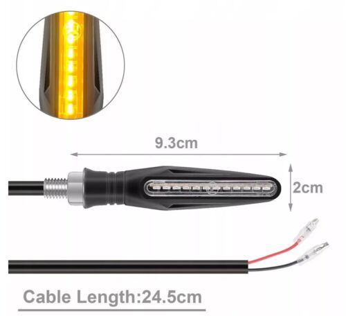 4pz LED Combinazioni Frecce Dinamiche Doppia Funzione Frecce Per Moto - Foto 8 di 9