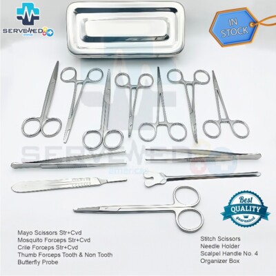 Basic Minor Surgery Kit 13 Pcs Set Veterinary Orthopedic Instruments With Box