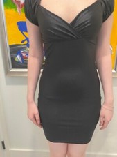 black dress mini, coctail, stretching material, women