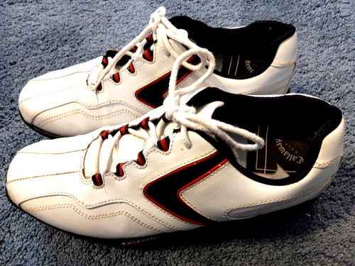 Callaway Golf Shoes,White/Black/Red,Size 8.5,Lace up,Sports,Fair Condition