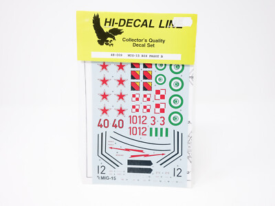 1/48 Hi-Decal Line Decals MiG-15 BIS B - NOS - 48-009
