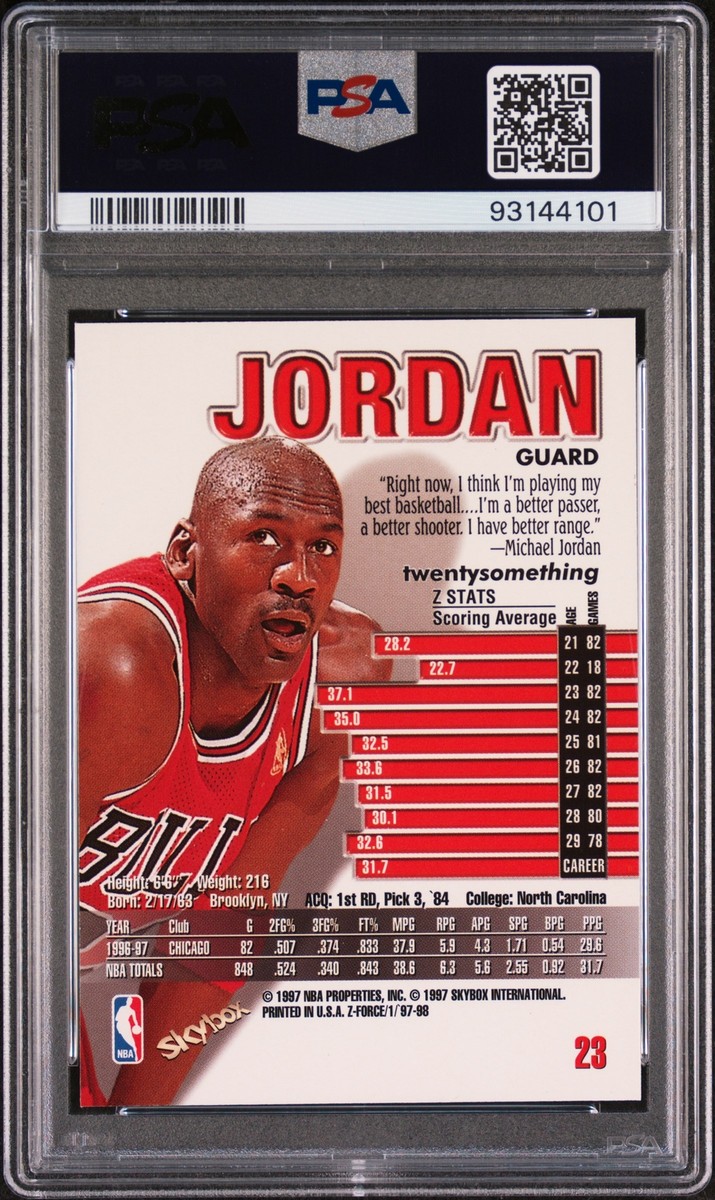 1997 SKYBOX Z-FORCE #23 MICHAEL JORDAN PSA 8 | eBay