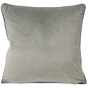 2 X FILLED LUXURY LARGE SOFT VELVET CHARCOAL GREY BLACK GREEN CUSHION 22/" 55CM