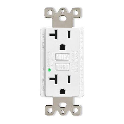 Indicatore LED Prese GFCI 20 Amp Antimanomissione con Piastre ETL 100 Confezioni - Foto 12 di 12