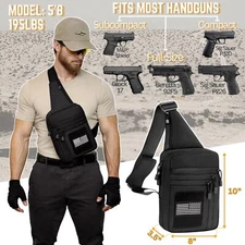 Concealed Carry Crossbody Gun Bag Sling Bag Tactical Shoulder Chest Pack USA