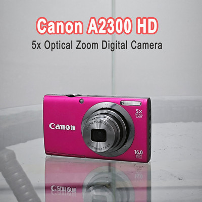 Canon PowerShot A2300 HD 16.0MP 5x Optical Zoom Digital Camera 90