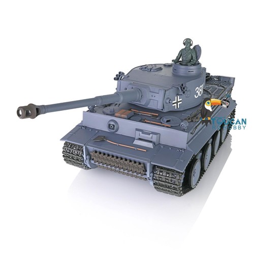 US Stock 2.4Ghz 1/16 7.0 Henglong Plastic Tiger I RTR B IR RC Tank 3818 Smoke - Picture 6 of 20