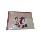 New Papyrus Christmas Polar Bear Ice Skating on Glitter Snow & Trees w Envelope