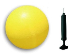 Toys 8.5 Inch Yellow Playground Ball 1 Yellow Ball  Pump 