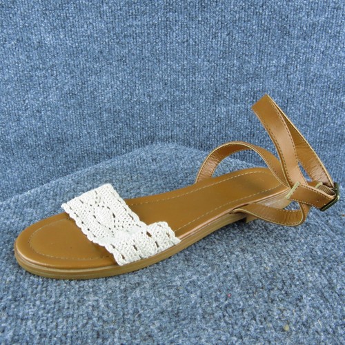 FOREVER 21 Women Ankle Strap Sandal Shoes Size 8 Medium Brown Synthetic