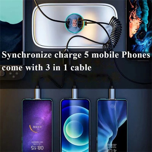 Car Charger USB Fast Charging Cigarette Lighter Adapter For Mobile Cell Phone - Photo 6 sur 7