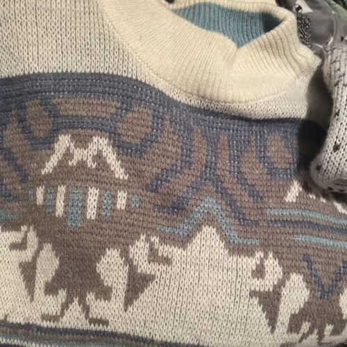 15 VINTAGE 80s 90s Mens SWEATER LOT Winter Geometric Fair Isle Aztec RESELLER - Picture 12 of 18