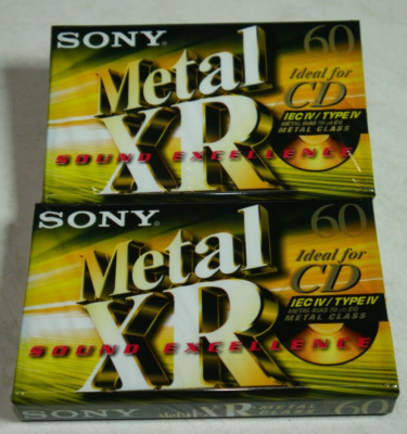 * OVP * 2x SONY XR 60 * Metalkassetten Type IV *ungeöffnet*Made in E.U./SEALED *