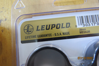 Leupold Quick Release Weaver Style QRW2 Rings 30mm Medium
