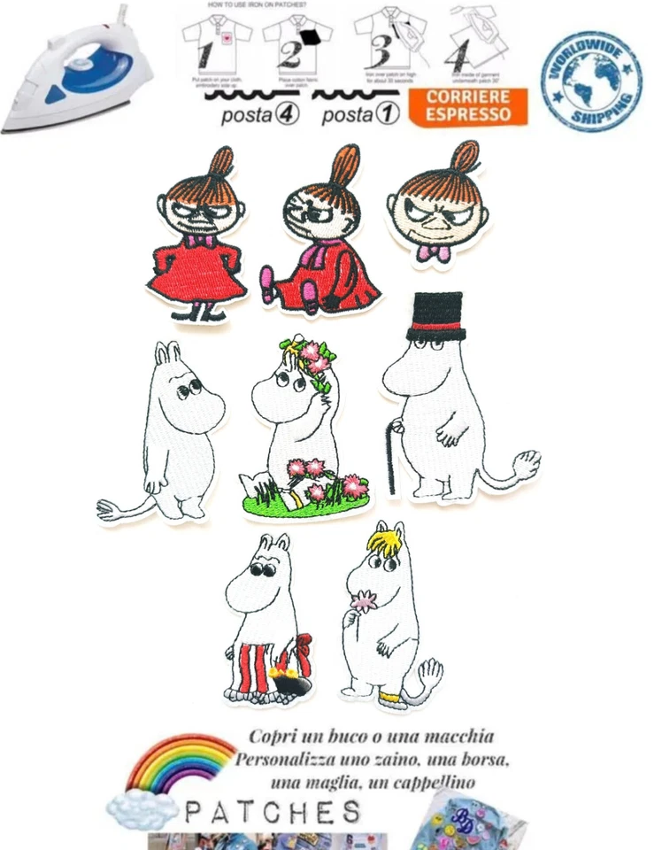 patch Little My Pikku Myy Lilla My Moomin Pappa books Mymble toppa termoadesiva