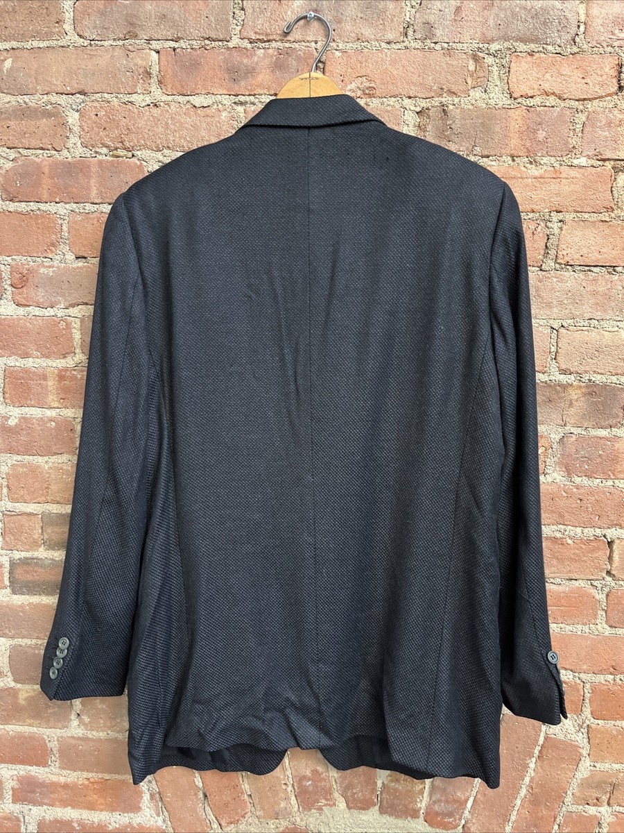 Giorgio Armani Men's Jacket, Sz 54, Midnight Wool/Viscose Jacquard