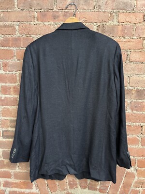 Giorgio Armani Men's Jacket, Sz 54, Midnight Wool/Viscose Jacquard