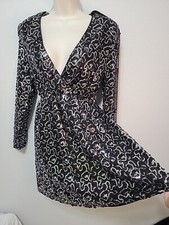 New Boohoo Black Silver Sequin Dress Size 10 Party Evening Long Sleeves Mini