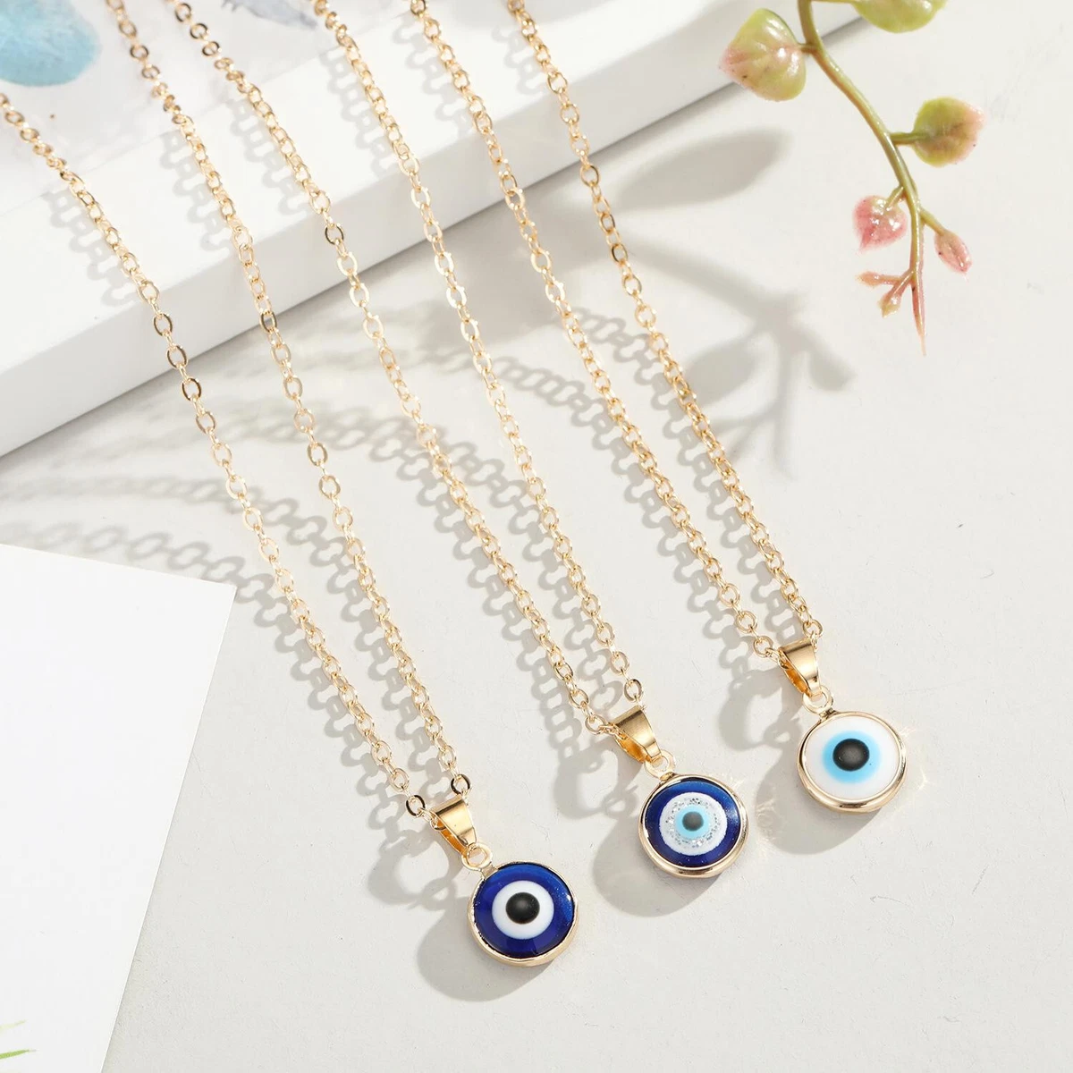 Vintage Evil Eye Pendant Necklace