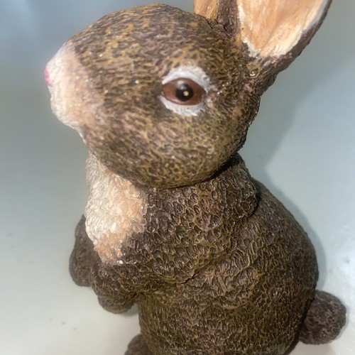 Polyresin Outdoor Decor Bunny Garden Rabbit Statue Lawn Ornaments 6” Cute Easter - Picture 12 of 12