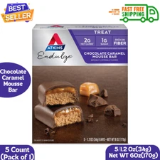 Atkins Endulge Treat, Chocolate Caramel Mousse Bar, Keto Friendly, 5 Count ...