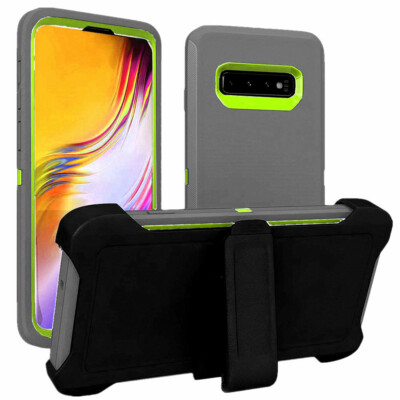 For Samsung Galaxy S10 S10+ Plus S10e Shockproof Defender Case Cover W/Belt Clip
