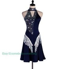 Latin Dance Dress Salsa Tango Cha cha Ballroom Rhinestone Competition Dress